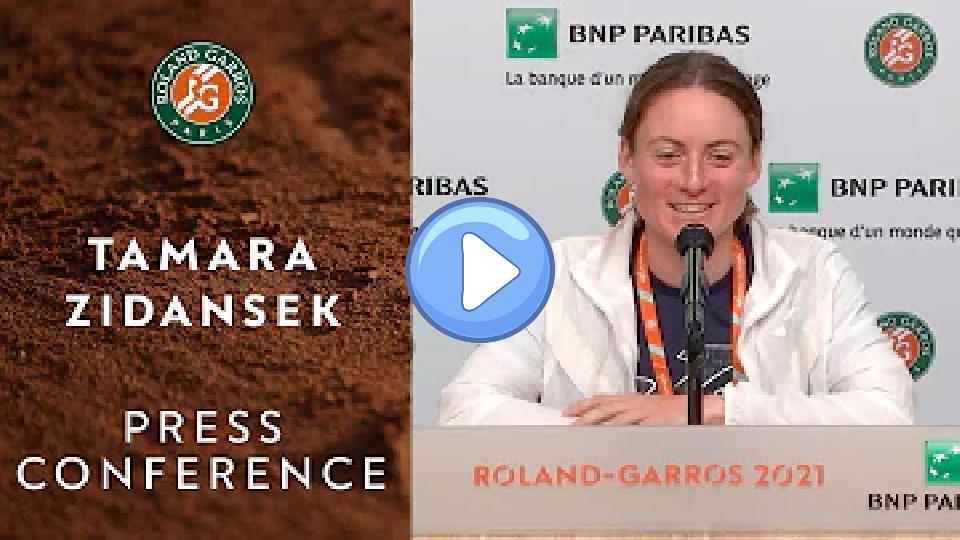 Video thumb: Tamara Zidansek Press Conference after Quarterfinals | Roland-Garros 2021