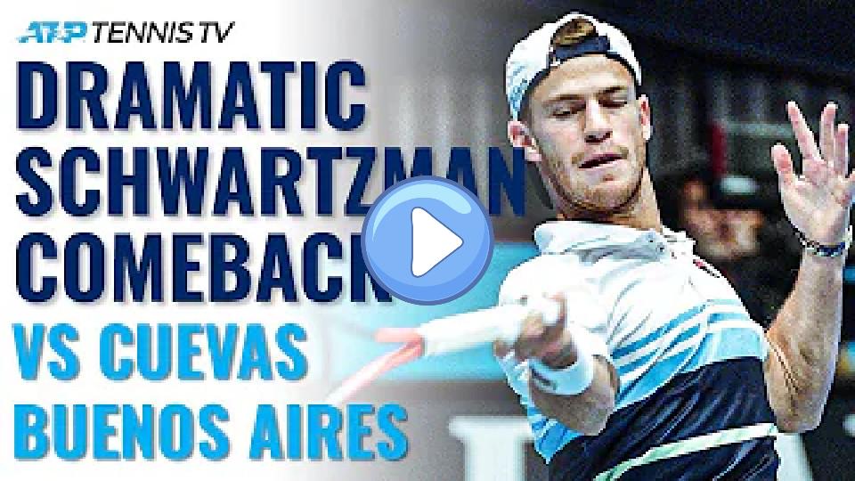 Video thumb: Schwartzman Saves Four Match Points Before Beating Cuevas in Thriller | Buenos Aires 2020