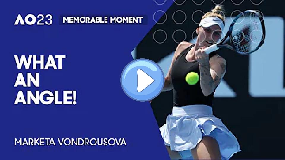 Video thumb: Marketa Vondrousova Hits an Unbelievable Angle! | Australian Open 2023
