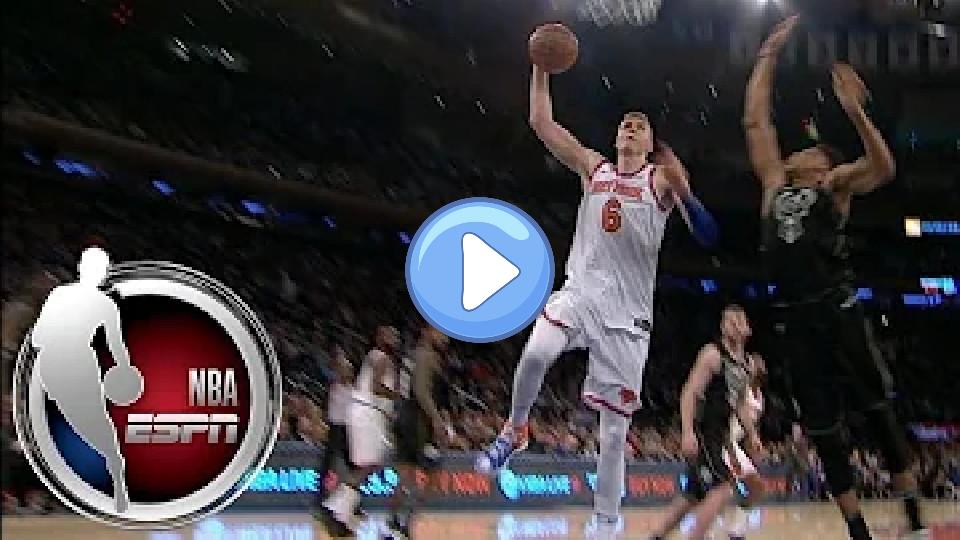 Video thumb: Kristaps Porzingis sustains a torn ACL after dunking over Giannis Antetokounmpo | ESPN