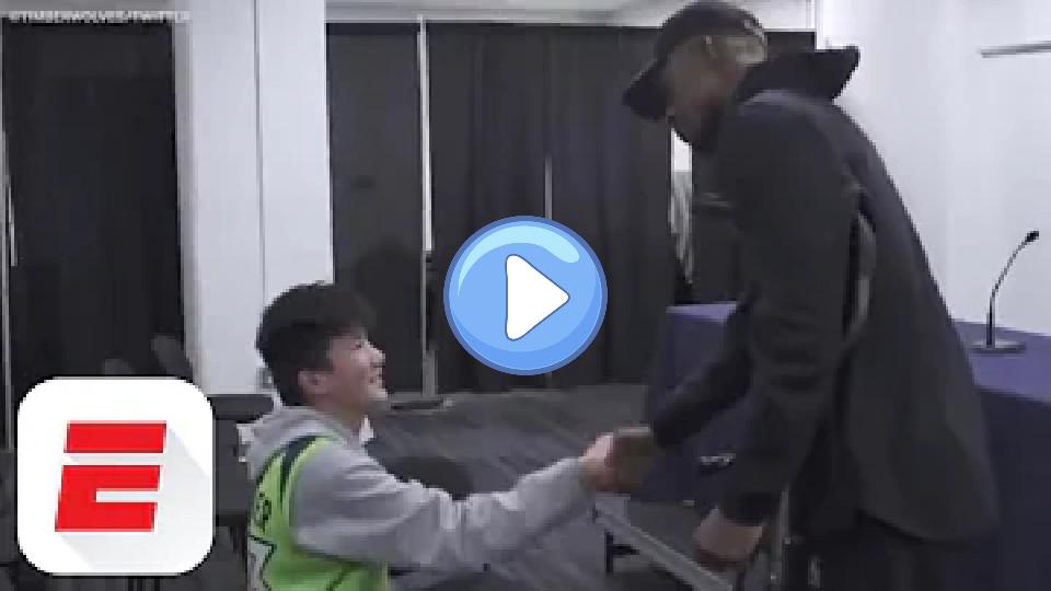 Video thumb: Jimmy Butler keeps promise to fan despite meniscus injury | ESPN