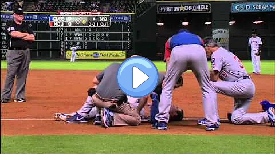 Video thumb: Rizzo Exits After Collision on September 11, 2012