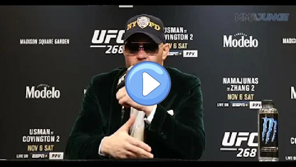 Video thumb: Colby Covington reveals he broke his foot during the fight with Usman.