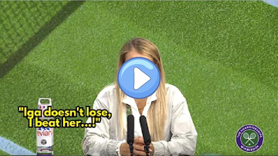 Play video: Yulia Putintseva's press conference following her victory over Swiatek at Wimbledon. Video thumb: Yulia Putintseva's press conference following her victory over Swiatek at Wimbledon.