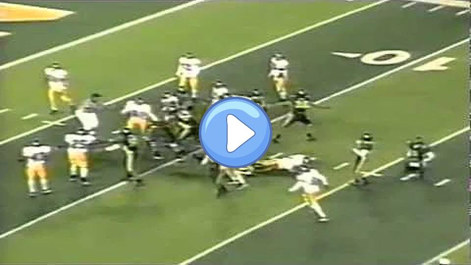 Video thumb: Joey Harrington injures kicker Nathan Villegas after a game-tying FG on September 22, 1999.