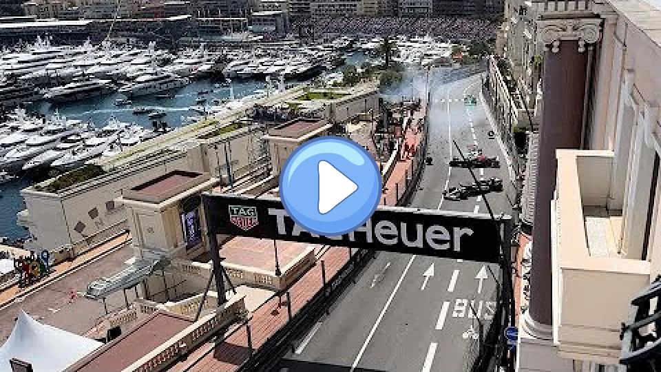 Video thumb: Sergio Perez Crash Monaco 2023