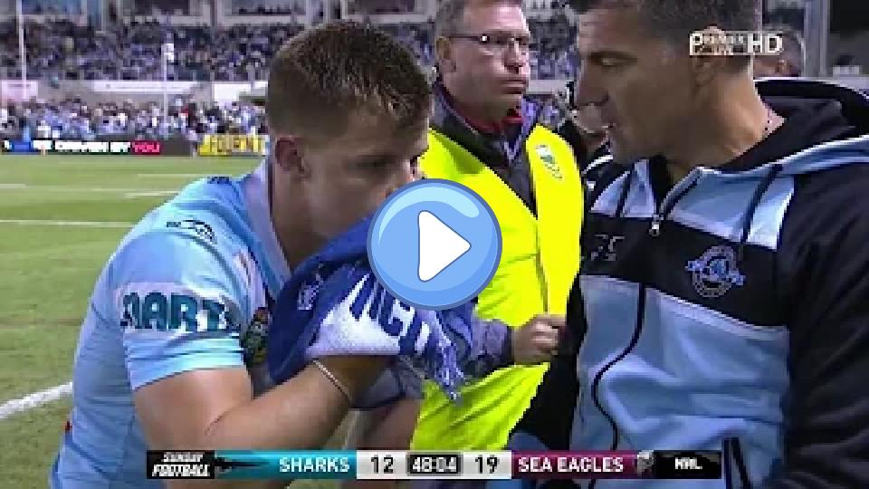 Video thumb: Dylan Walker breaks Jayden Brailey's jaw #NRL #Sharks #Manly