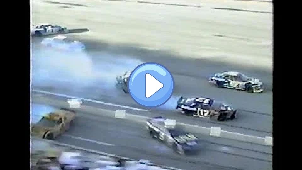 Video thumb: In 1996 at Talladega, Dale Earnhardt was involved in a crash with Sterling Marlin and Ernie Irvan.