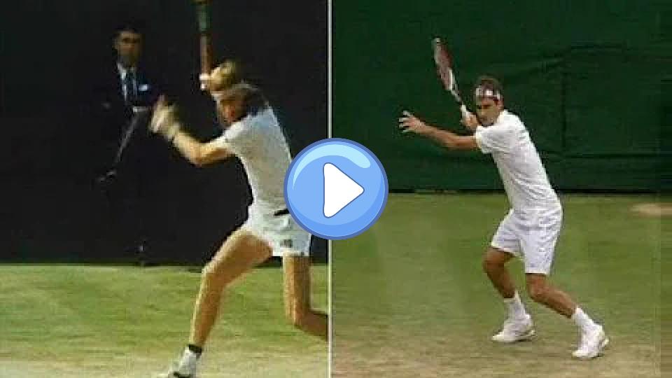 Video thumb: Federer's and Bjorn Borg's forehands compared