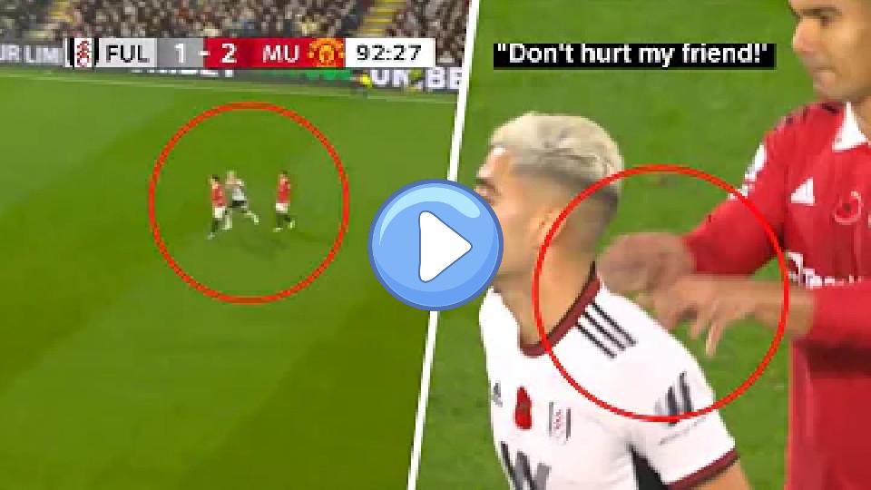 Video thumb: Lisandro Martinez Protects Casemiro in Fight Against Fulham