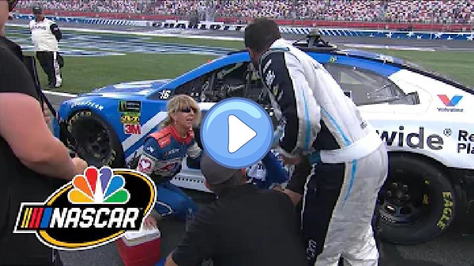 Play video: Bubba Wallace throws water in Alex Bowman's face after Charlotte Roval | Motorsports on NBC Video thumb: Bubba Wallace throws water in Alex Bowman's face after Charlotte Roval | Motorsports on NBC