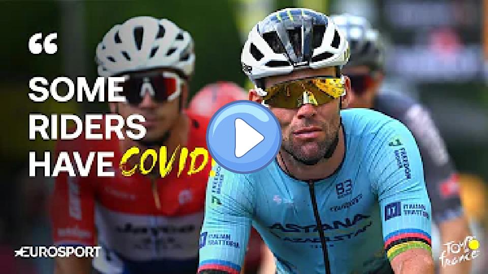 Play video: Tour de France: Mark Cavendish believes that some riders are competing despite having COVID-19. Video thumb: Tour de France: Mark Cavendish believes that some riders are competing despite having COVID-19.