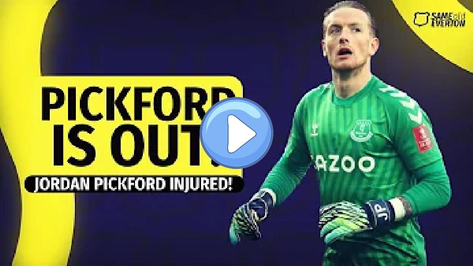 Video thumb: Oh no... Jordan Pickford is out for Everton! Jordan Pickford injury update.