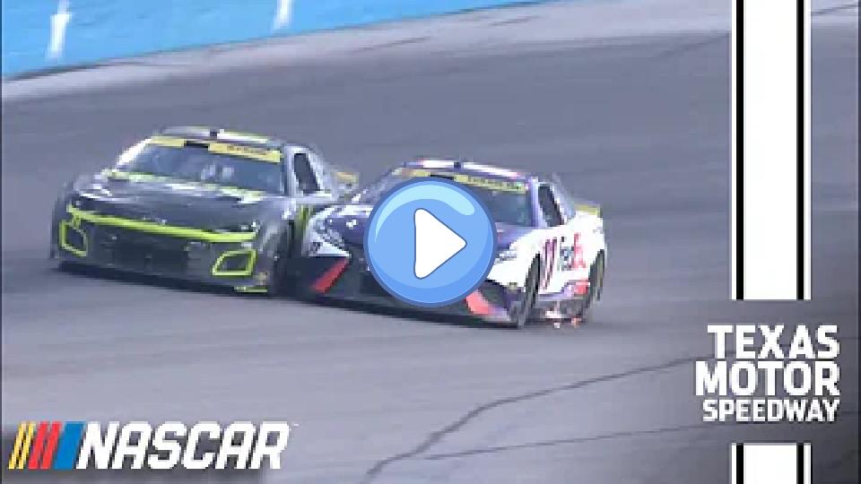 Video thumb: William Byron spins out Denny Hamlin at Texas Motor Speedway