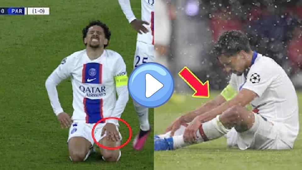 Video thumb: Marquinhos Injury vs Bayern Munich