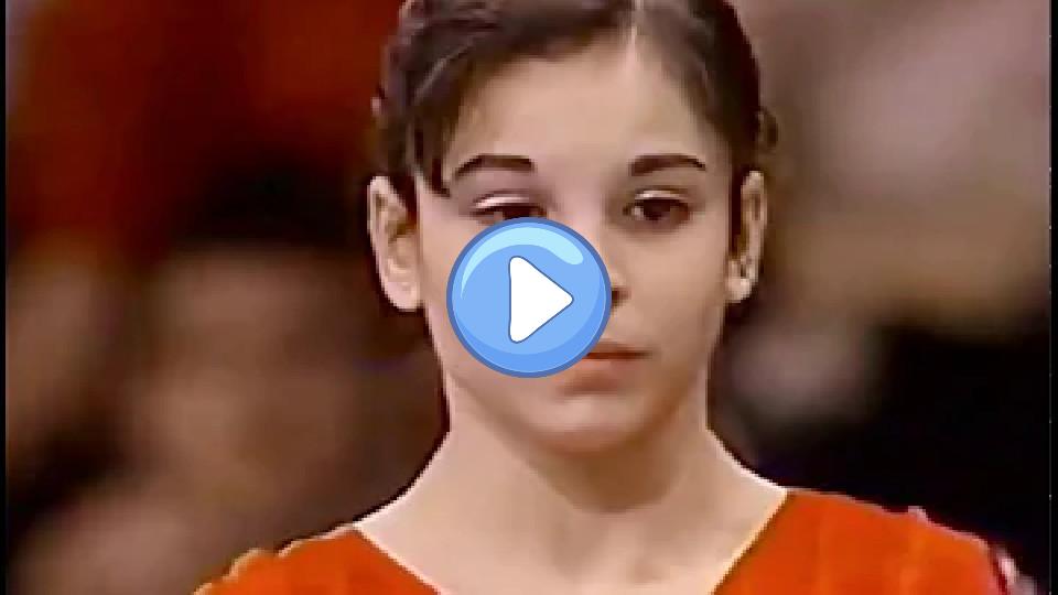 Video thumb: Corina Ungureanu achieved the top score on floor exercise at the 1997 International Team Championship!