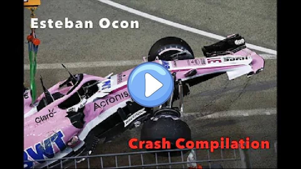 Video thumb: Esteban Ocon's 7 Biggest F1 Crashes