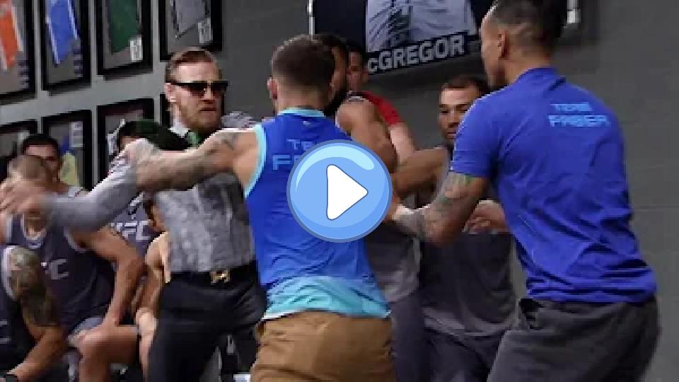 Play video: Conor McGregor and Cody Garbrandt nearly sparked a brawl. Video thumb: Conor McGregor and Cody Garbrandt nearly sparked a brawl.