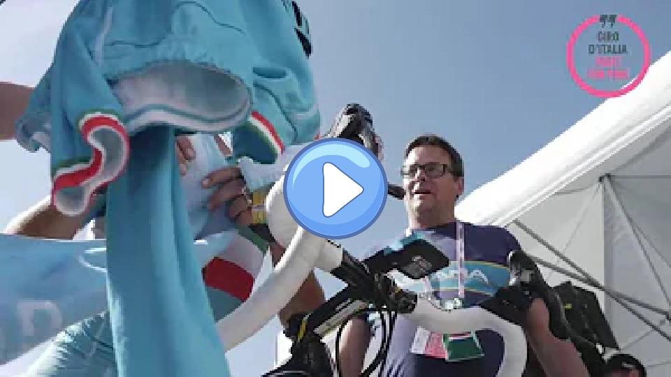 Video thumb: Vincenzo Nibali's tears after the finish line in Risoul