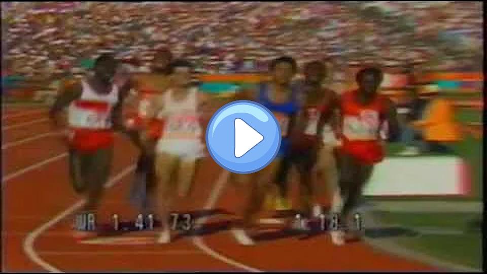 Video thumb: The men's 800 meters final at the 1984 Olympics took place in Los Angeles. Joaquim Cruz of Brazil won the gold medal, Sebastian Coe of Great Britain claimed the silver, and Earl Jones of the United States took the bronze.
