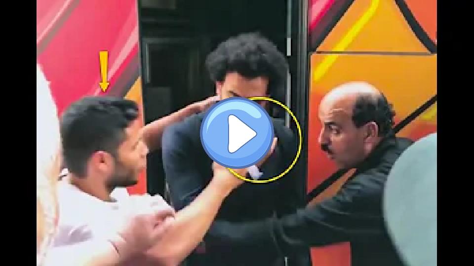 Video thumb: This is what Mo Salah did after a fan touched his injured shoulder.