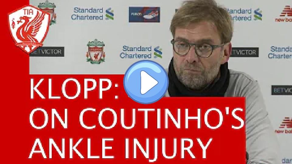 Video thumb: Jürgen Klopp on Philippe Coutinho's injury