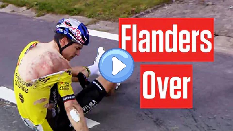 Play video: Wout Van Aert's Tour of Flanders Bid Ends With Dwars door Vlaanderen Crash Video thumb: Wout Van Aert's Tour of Flanders Bid Ends With Dwars door Vlaanderen Crash