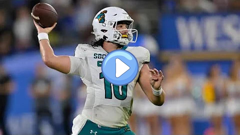 Video thumb: Grayson McCall QB Coastal Carolina Highlights vs. UCLA (2024 NFL Draft Prospect)