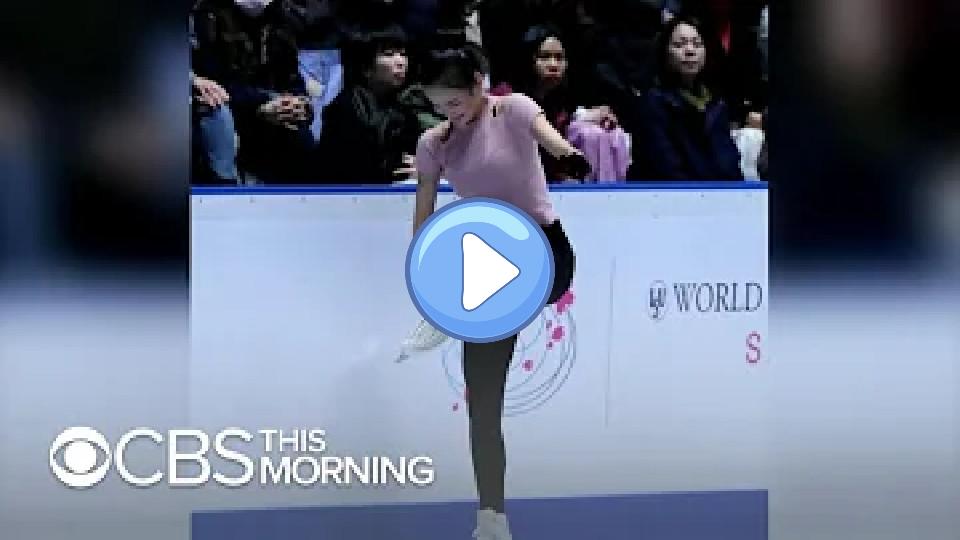 Video thumb: South Korean figure skater accuses American Mariah Bell of injuring her with a skate