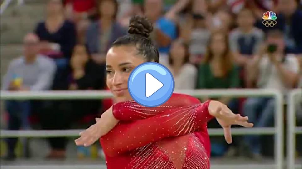 Play video: Aly Raisman's floor exercise, Olympics All-Around - Rio 2016. Video thumb: Aly Raisman's floor exercise, Olympics All-Around - Rio 2016.