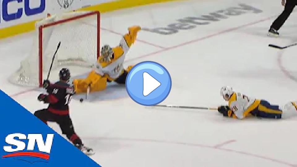 Video thumb: Saros Extends to Make Great Save and Snuff Out 2-on-1 Opportunity