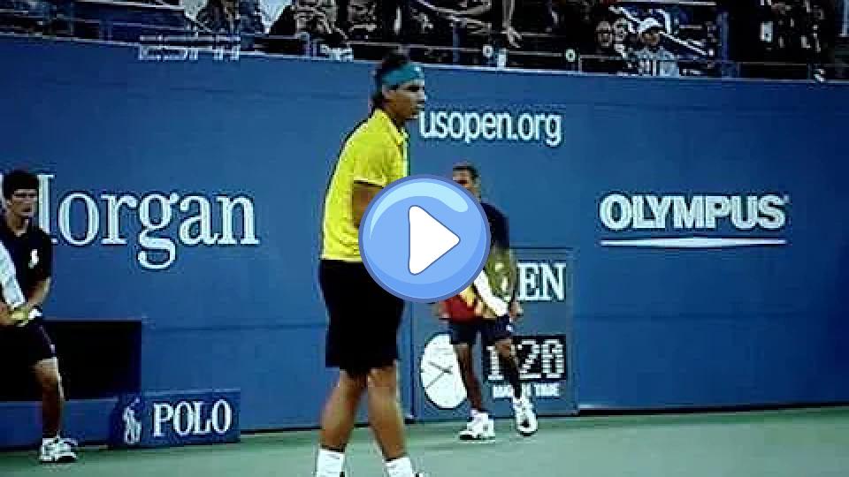 Video thumb: Gonzalez's Serve Hits Nadal's Injured Abdomen