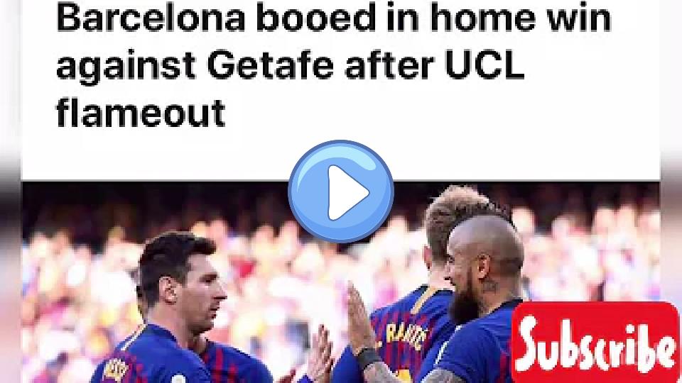 Video thumb: FC Barcelona Booed at Camp Nou | Philippe Coutinho Suffers Injury | Barcelona vs Getafe 2-0
