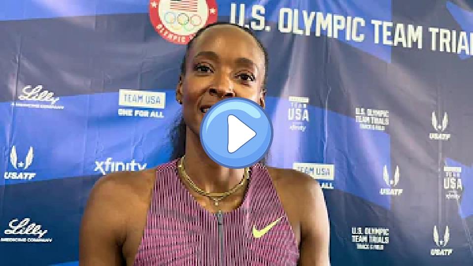 Video thumb: Dalilah Muhammad Analyzes the Depth of the Women's 400m Hurdles After Her Last U.S. Olympic Trials