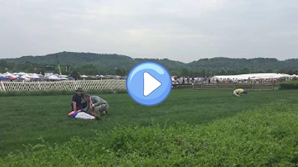 Video thumb: Jockeys injured in a fall at Steeplechase