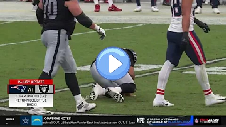 Video thumb: Jimmy Garoppolo Suffers Back Injury Against Patriots (Taken to Hospital)