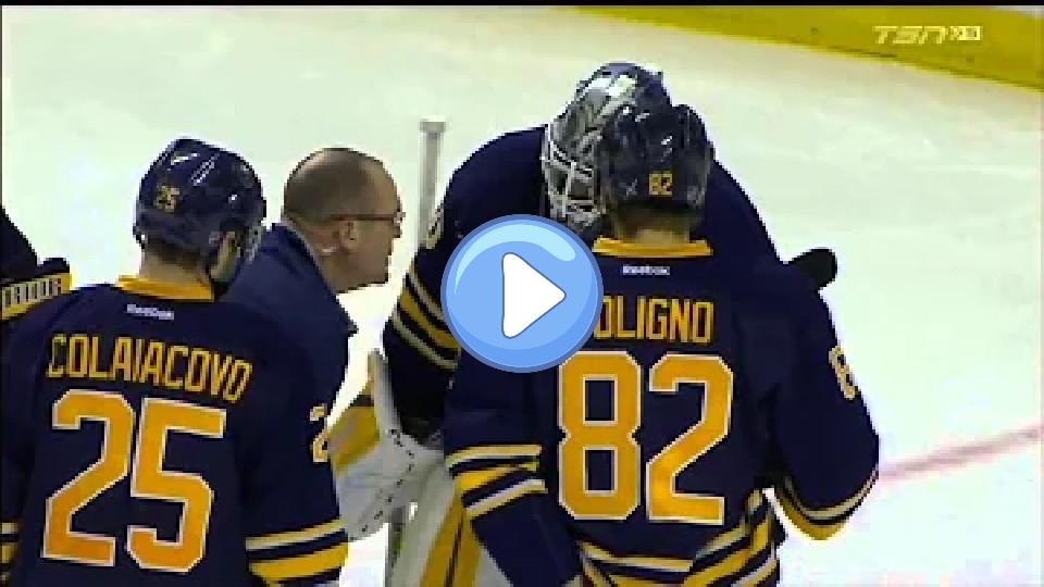 Video thumb: Robin Lehner's Injury vs. Ottawa (10/8/15)