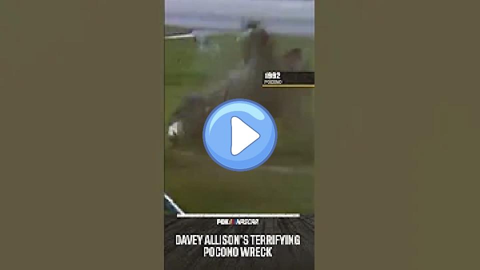 Video thumb: Davey Allison's terrifying Pocono wreck 😰 #NASCAR #Racing #Pocono