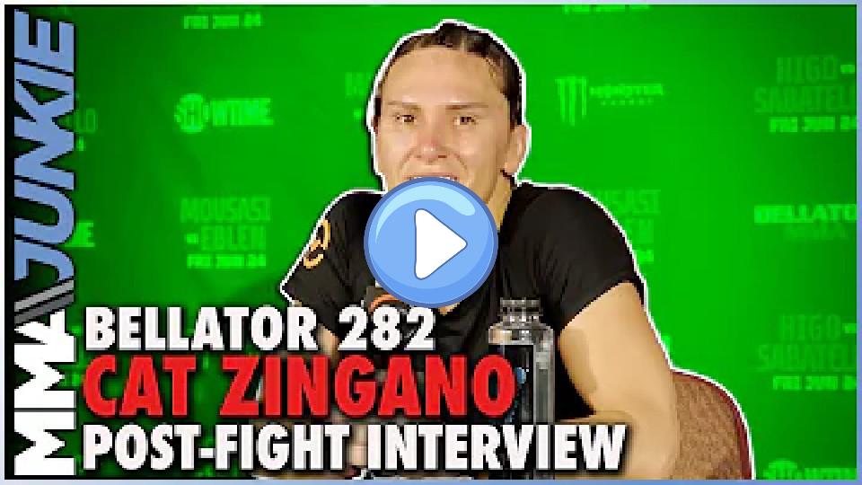 Play video: Cat Zingano Discusses Knee Injury, Delivers Strong Message to Cris Cyborg | Bellator 282 Video thumb: Cat Zingano Discusses Knee Injury, Delivers Strong Message to Cris Cyborg | Bellator 282