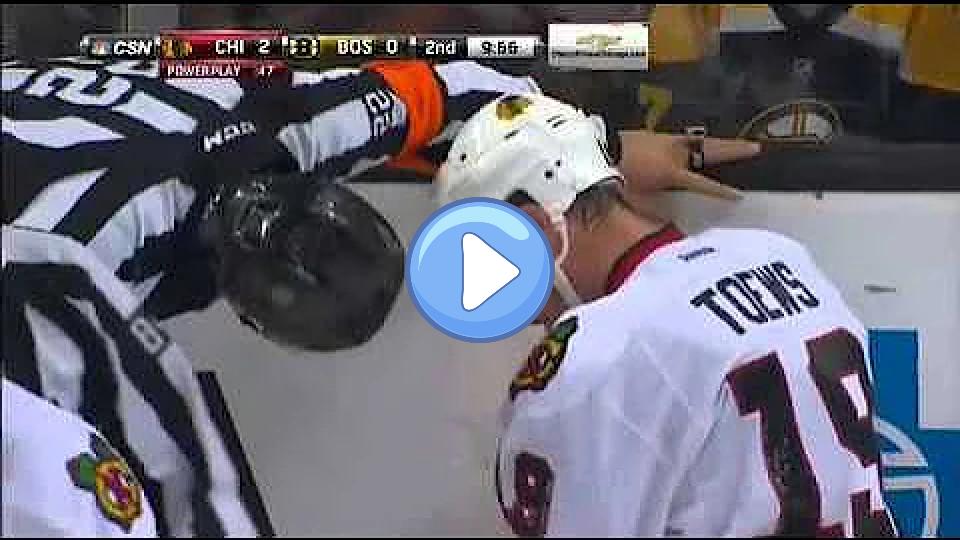 Video thumb: Dennis Seidenberg hit Blackhawks' Jonathan Toews from behind.