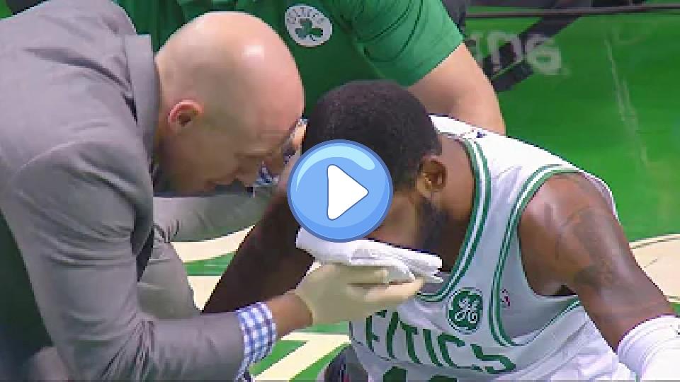 Video thumb: Kyrie Irving Injury - Elbowed in the Face! Boston Celtics vs. Charlotte Hornets