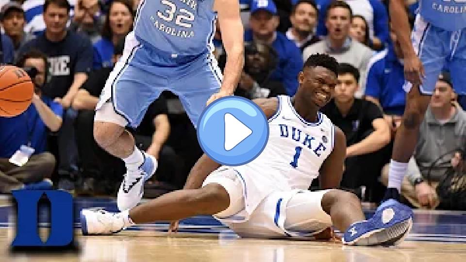 Video thumb: Duke's Zion Williamson Injured Early in North Carolina Game