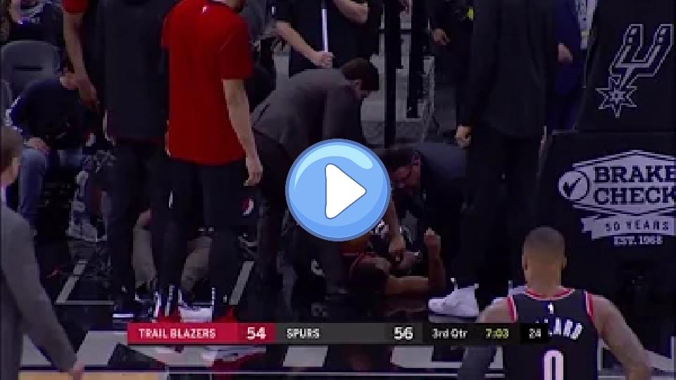 Play video: CJ McCollum Leaves Game With Severe Knee Injury | Trail Blazers vs. Spurs | 3.16.2019 Video thumb: CJ McCollum Leaves Game With Severe Knee Injury | Trail Blazers vs. Spurs | 3.16.2019