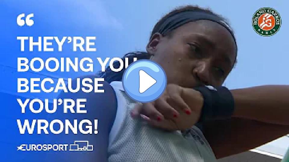 Video thumb: Coco Gauff in tears after a huge disagreement with the umpire at the 2024 French Open 🇫🇷