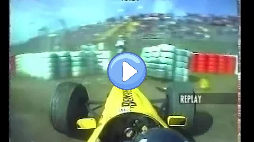 Video thumb: In the 1999 Formula 1 season at the Nürburgring, Damon Hill experienced a crash during the race.