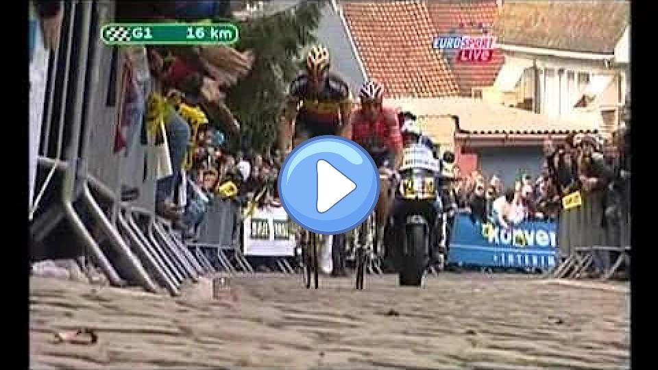 Video thumb: Cancellara attacks Boonen on the Muur to win the 2010 Tour of Flanders