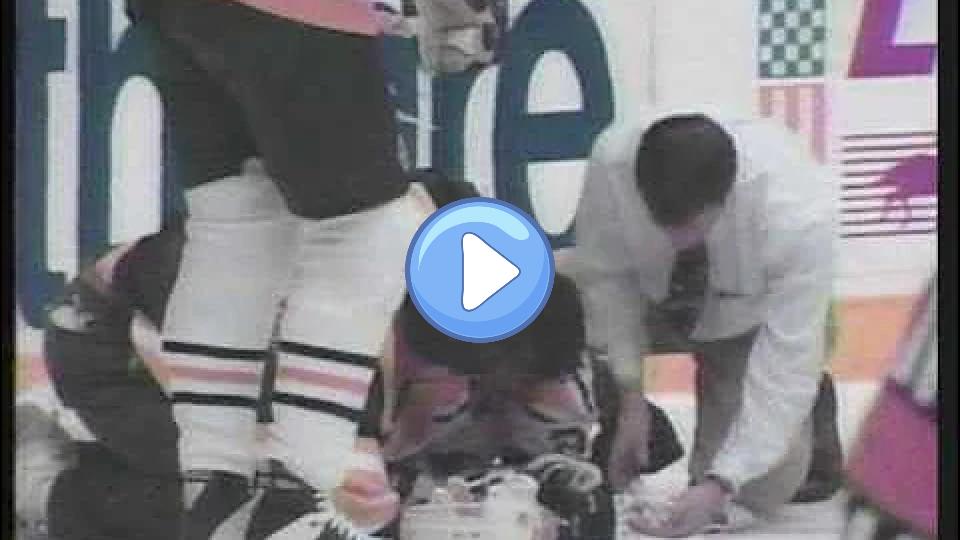 Play video: Kevin Stevens' Facial Injury Video thumb: Kevin Stevens' Facial Injury
