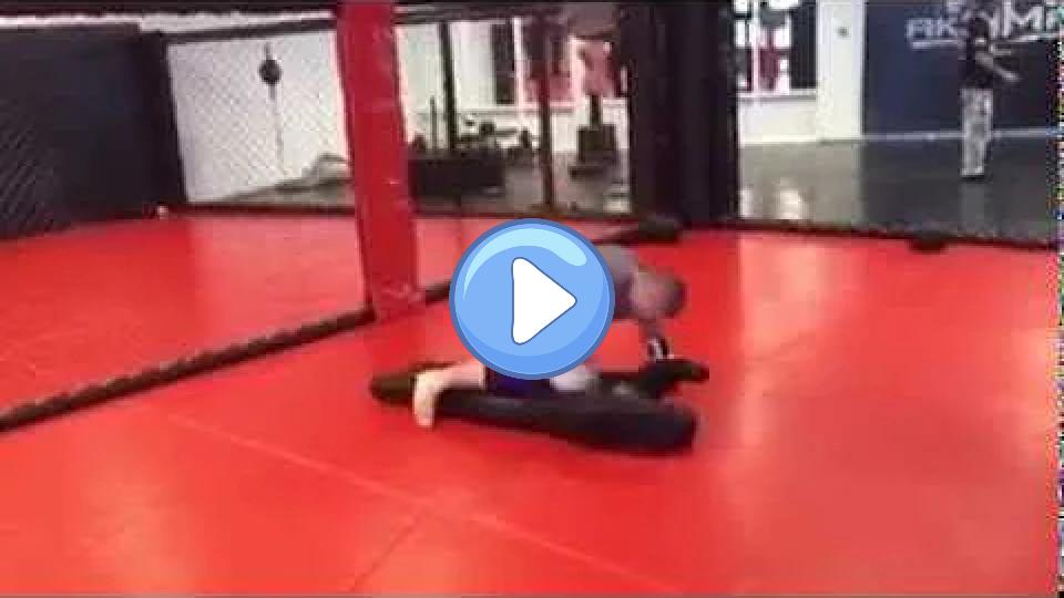 Video thumb: Khabib Nurmagomedov looks very determined after his injury [ground and pound training].