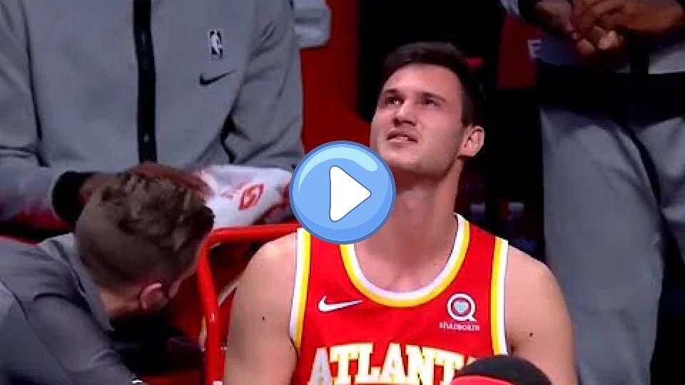 Video thumb: Danilo Gallinari Suffers Ankle Injury in Atlanta Hawks vs. Brooklyn Nets Game