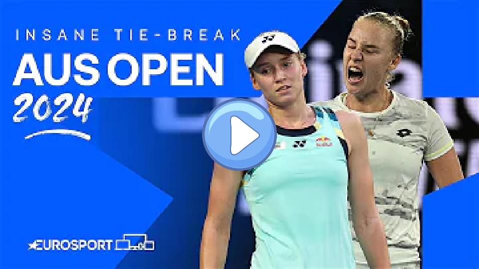 Video thumb: The longest women's singles tie-break at a Grand Slam between Elena Rybakina and Anna Blinkova in full 😳🇦🇺